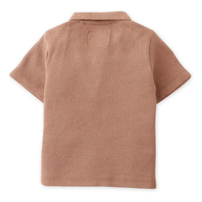Polo Timmy Brodé Banane Texturé | Marron