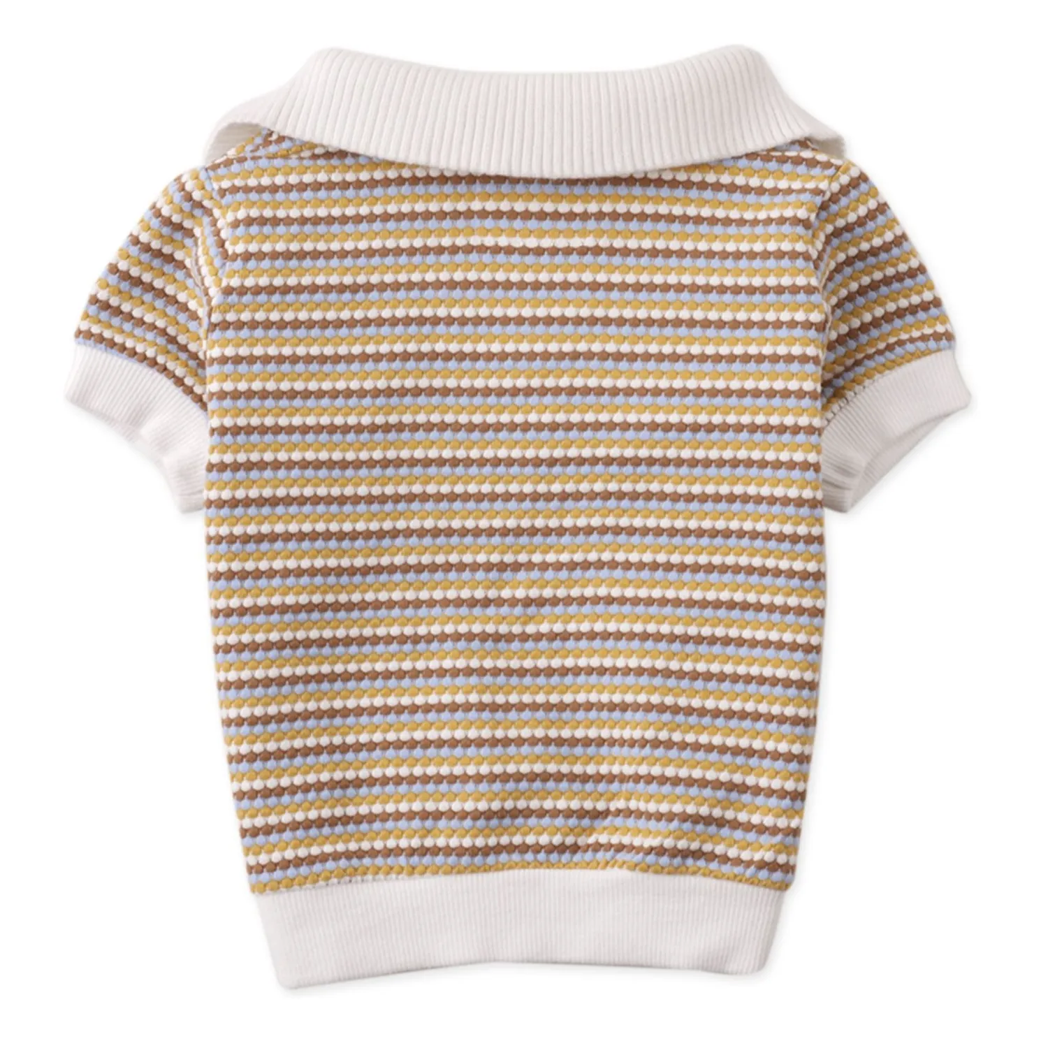 Polo Nicholas Rayé Texturé | Blanc- Image produit n°4