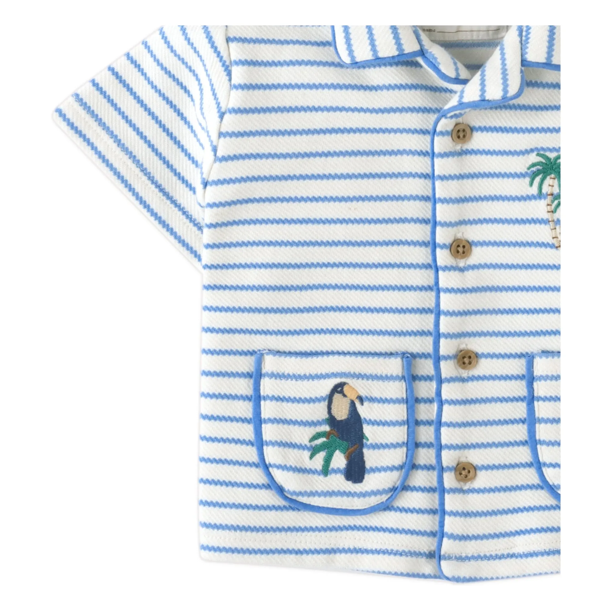 Chemise Ben Rayée Texturée | Blanc- Image produit n°2