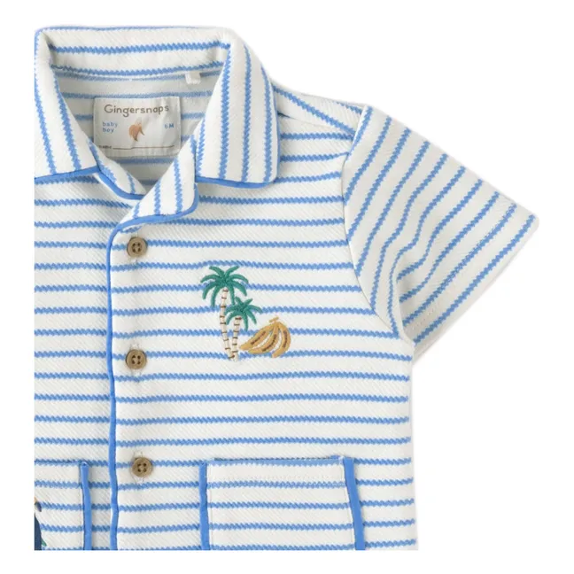 Chemise Ben Rayée Texturée | Blanc