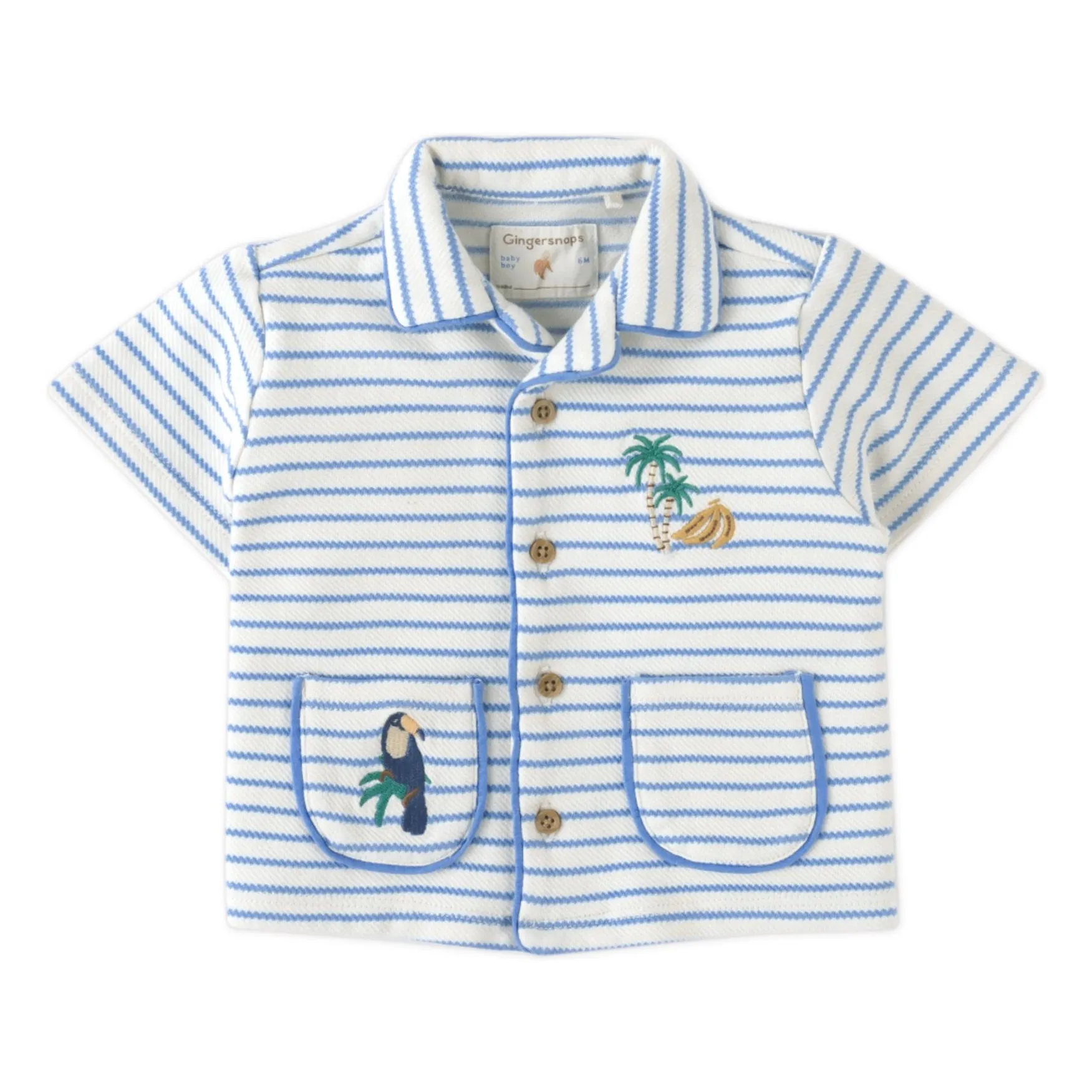 Chemise Ben Rayée Texturée | Blanc- Image produit n°0