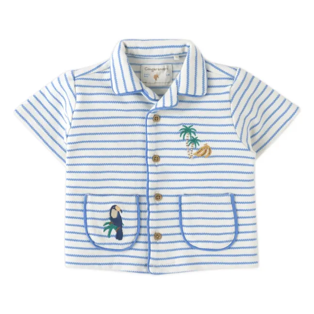 Chemise Ben Rayée Texturée | Blanc