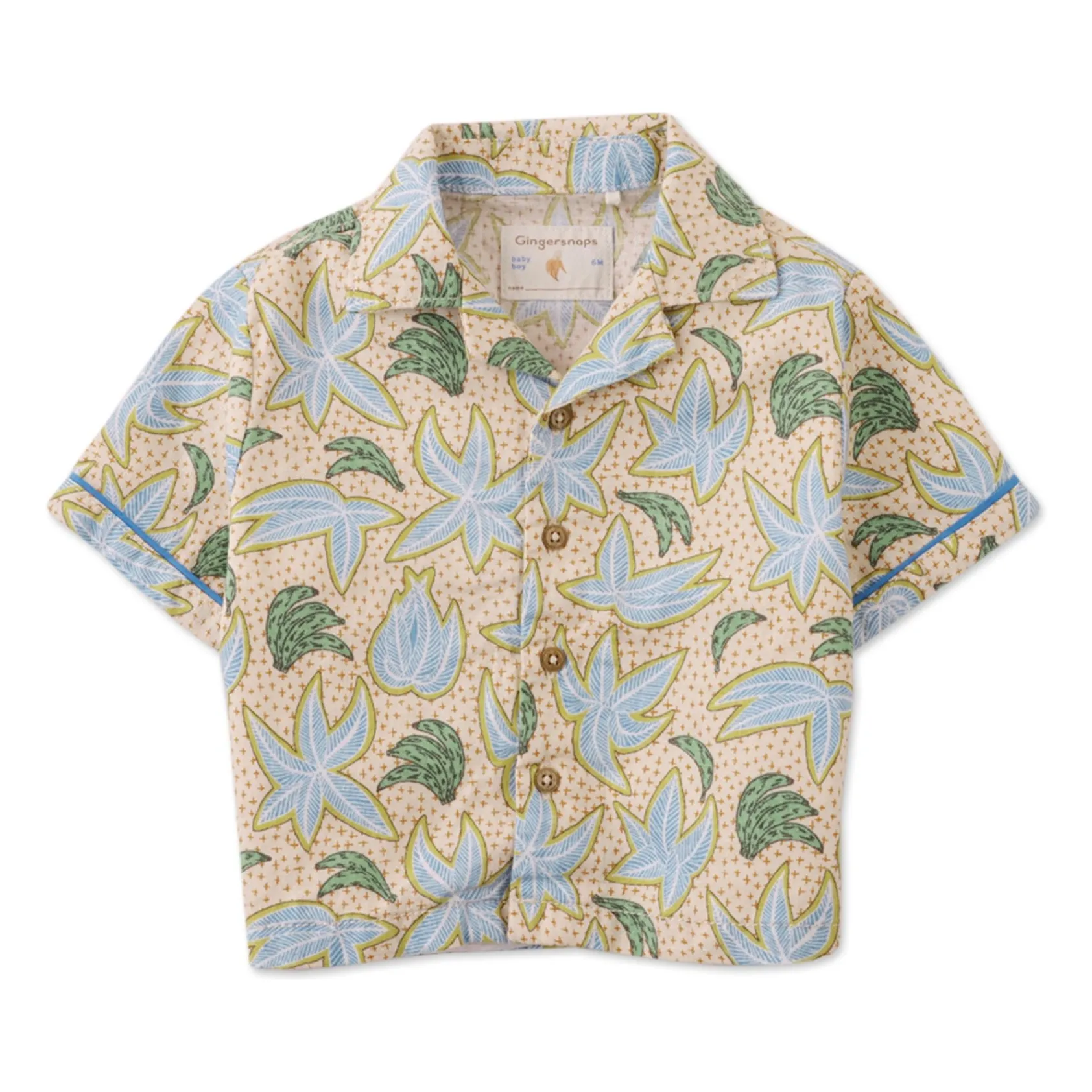 Ensemble Chemise et Short Bananes Lin | Beige- Image produit n°1