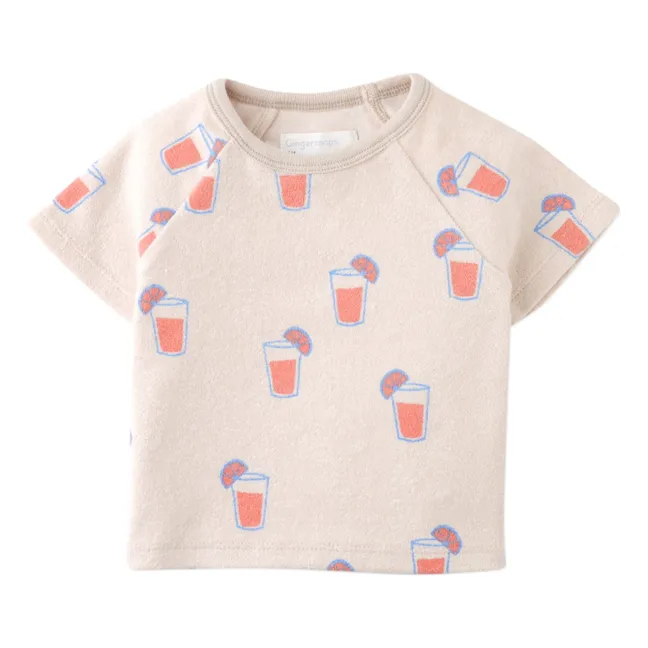 Conjunto de camiseta y pantalón corto Matthew | Beige chiné