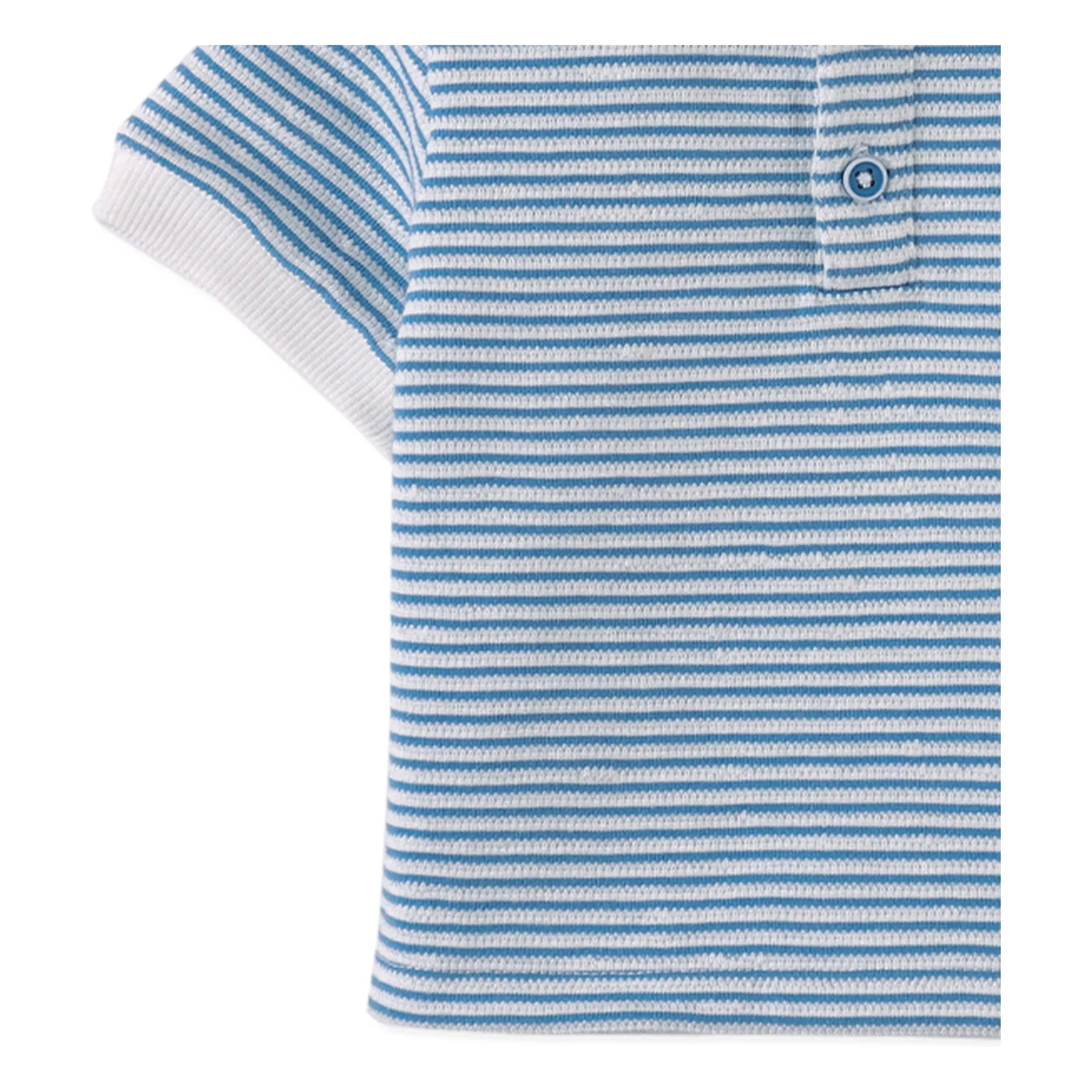 Polo Kirk Rayé Texturé | Bleu- Image produit n°3