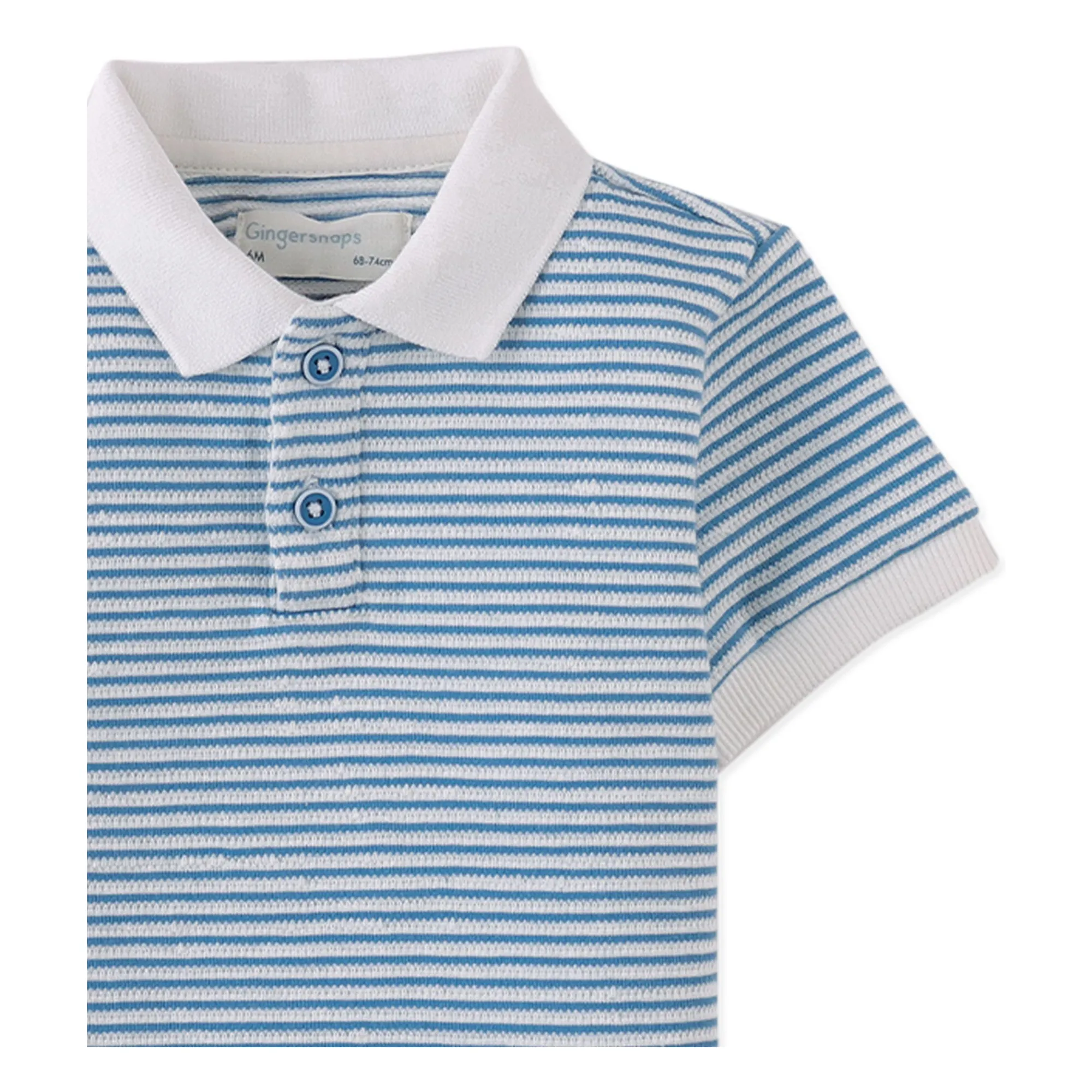Polo Kirk Rayé Texturé | Bleu- Image produit n°2