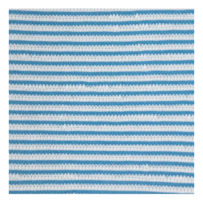 Polo Kirk Rayé Texturé | Bleu