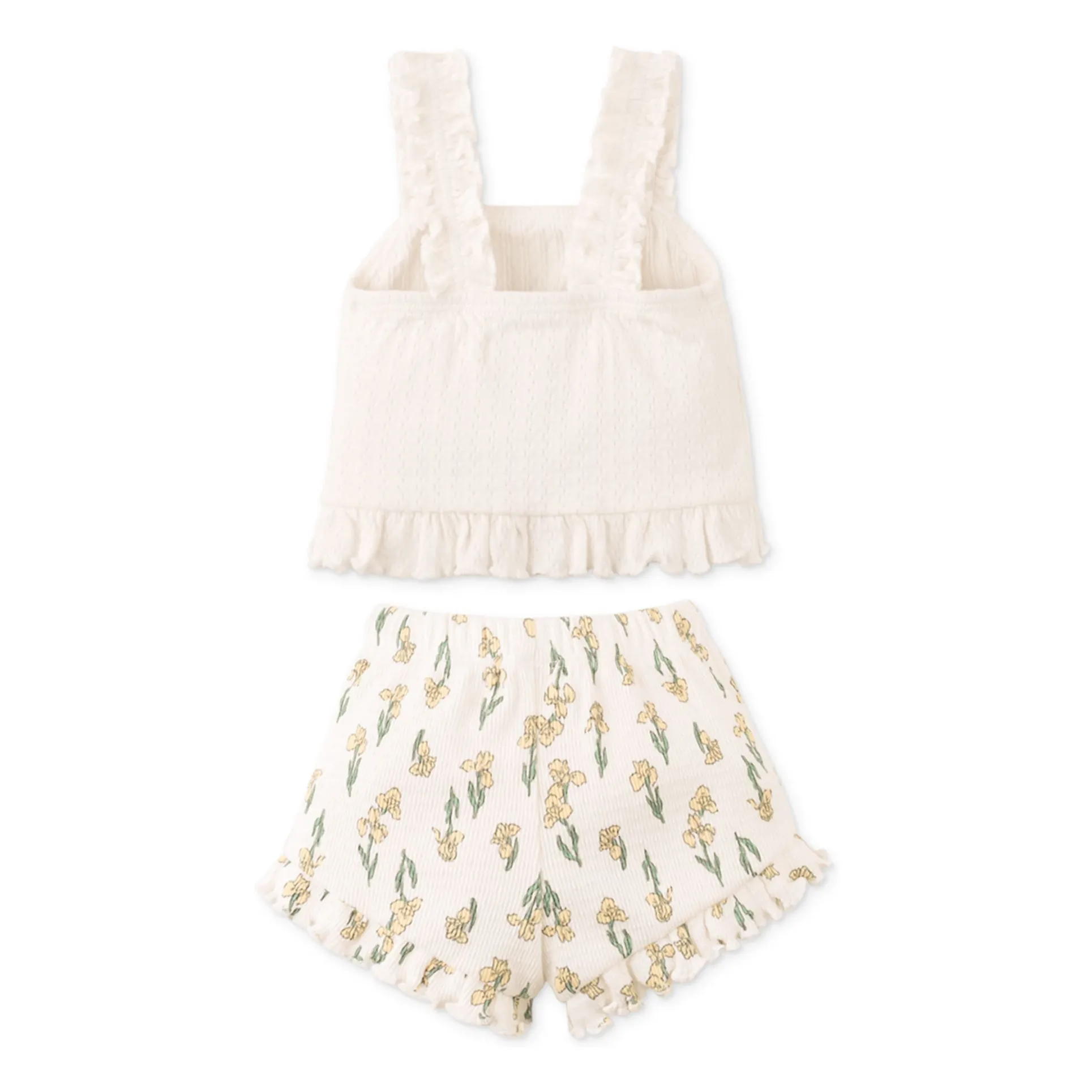 Ensemble Top et Short Andi Pointelle | Ecru- Image produit n°3