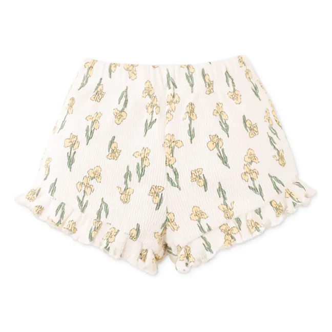 Conjunto de top y pantalón corto Andi Pointelle | Crudo