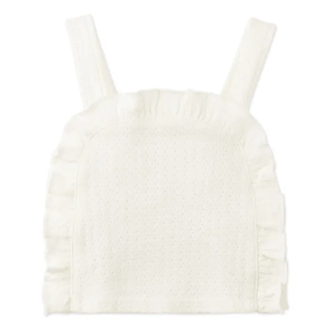 Ensemble Top et Short Volants Erica | Ecru