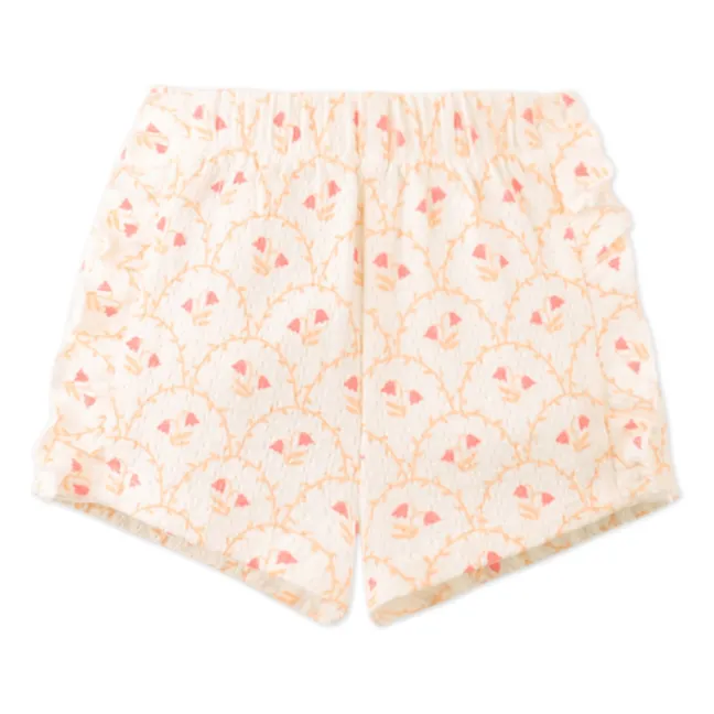 Ensemble Top et Short Volants Erica | Ecru