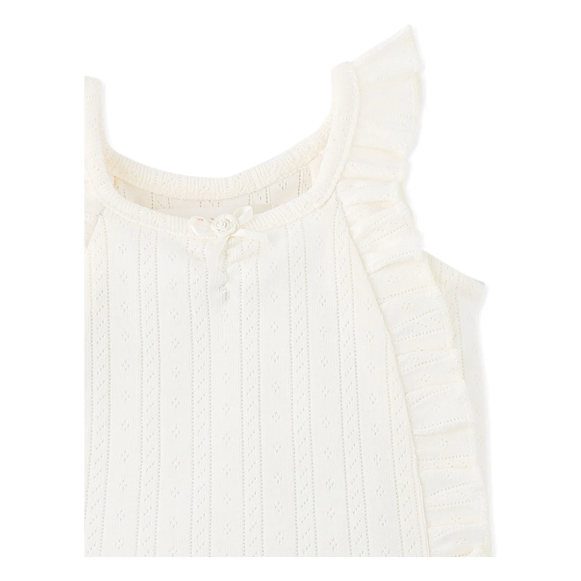 Top Freyja Pointelle | Ecru- Image produit n°2