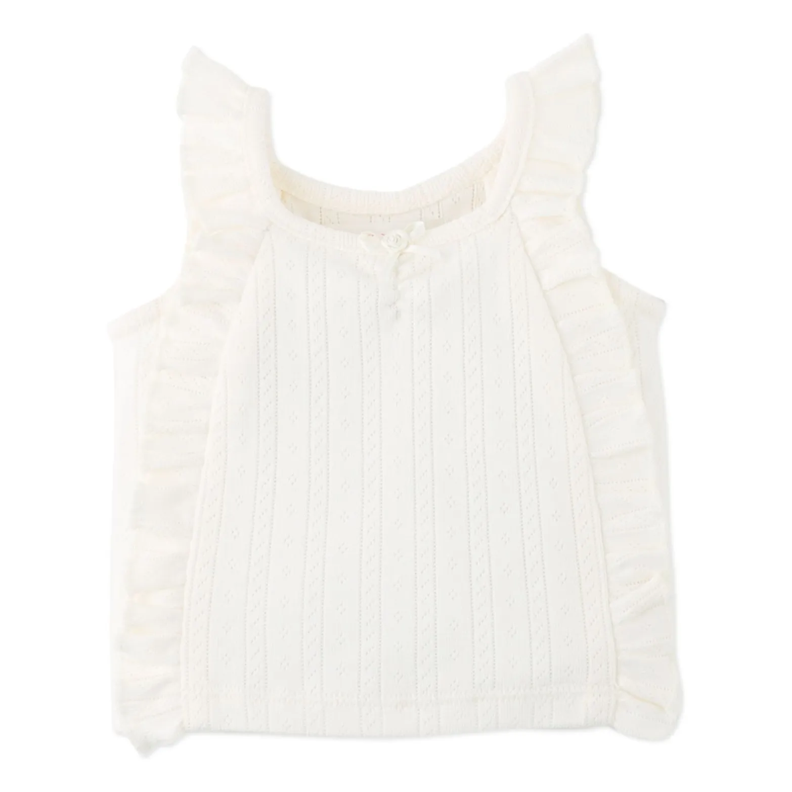 Top Freyja Pointelle | Ecru- Image produit n°0