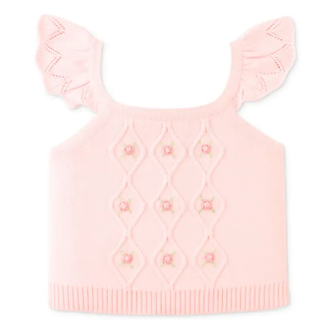 Top de punto Georgina Baby | Rosa Pálido