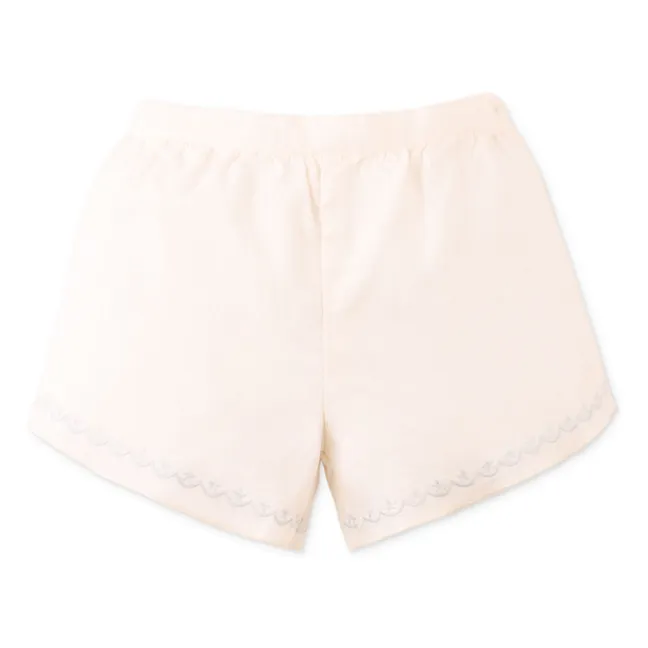 Conjunto de top y pantalón corto de lino Sharpay | Crudo