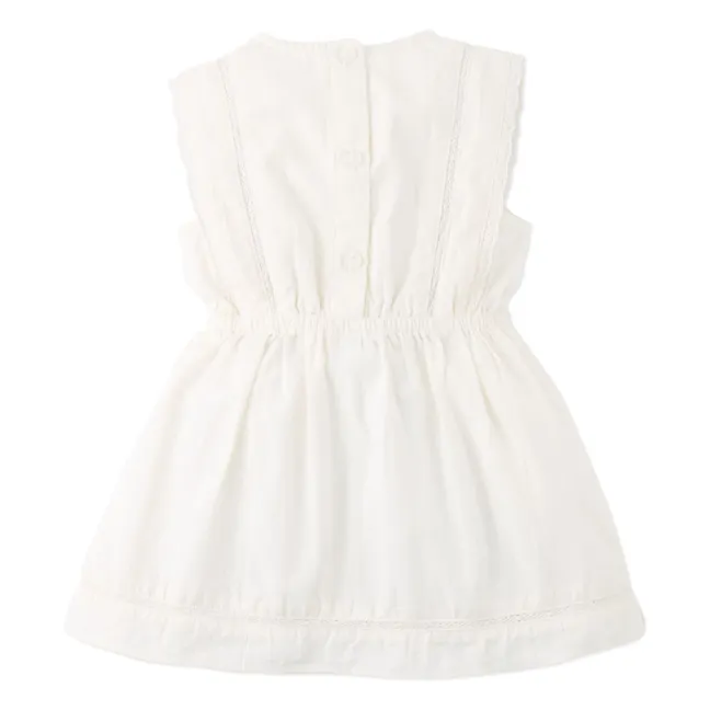 Robe Charlee Brodée | Blanc