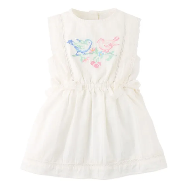 Robe Charlee Brodée | Blanc