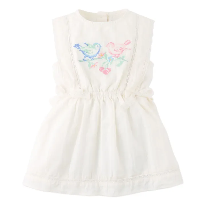 Vestido bordado Charlee | Blanco- Imagen del producto n°0