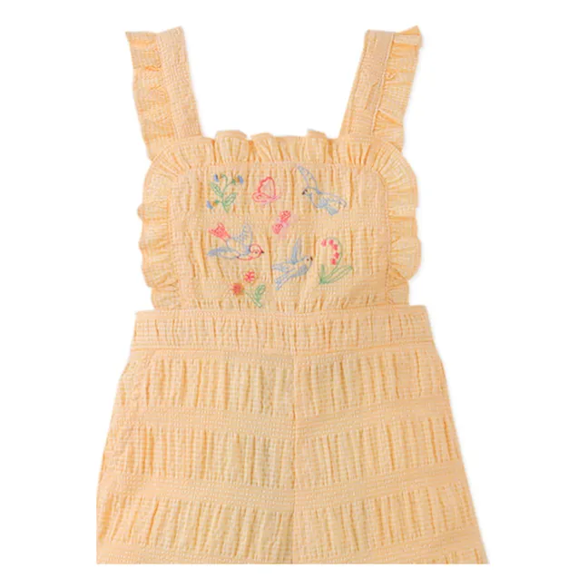Cocona Embroidered Jumpsuit | Yellow