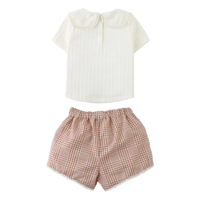 Jurin Top and Shorts set | Ecru