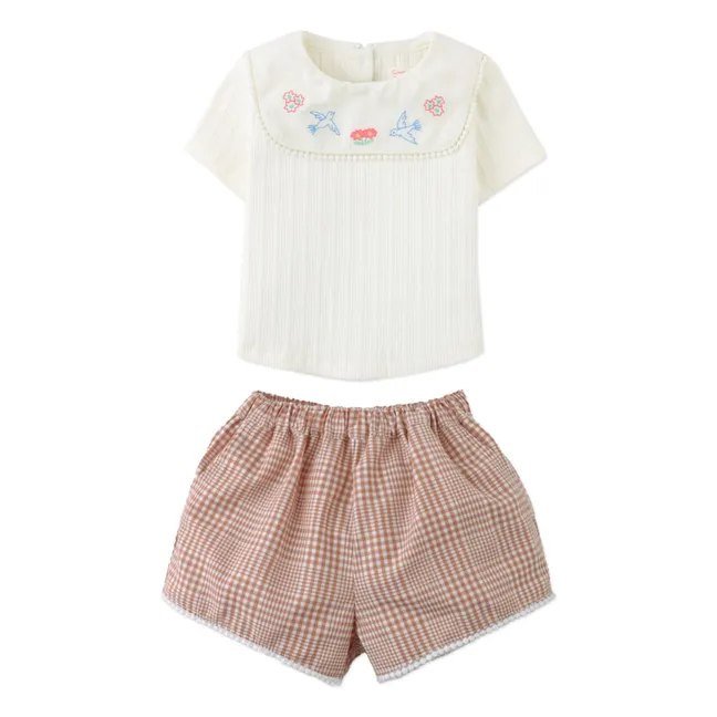 Jurin Top and Shorts set | Ecru