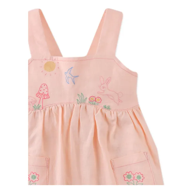 Robe Kayla Brodée | Rose pâle