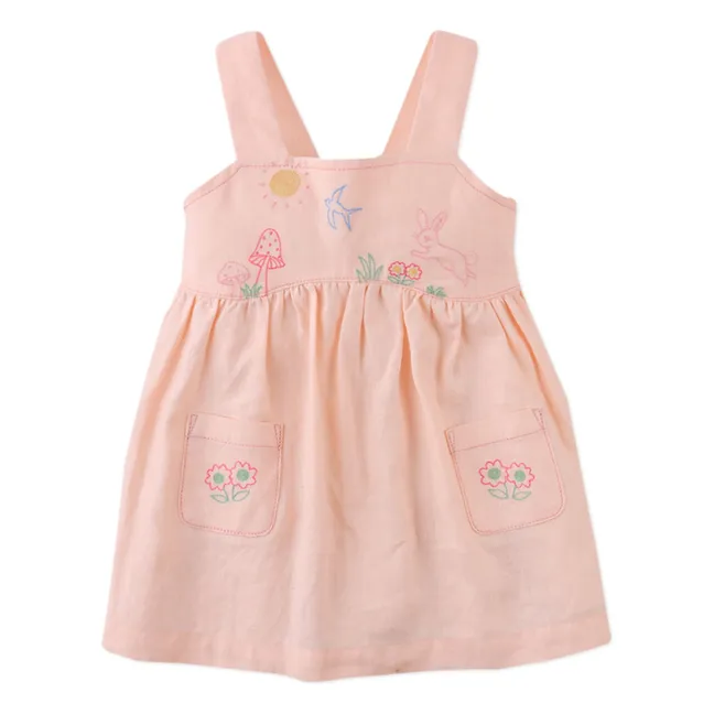 Robe Kayla Brodée | Rose pâle