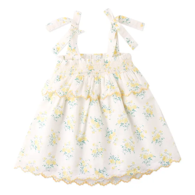 Robe Katie Fleurie Bébé | Blanc