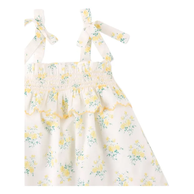 Robe Katie Fleurie Bébé | Blanc
