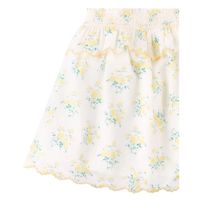 Robe Katie Fleurie Bébé | Blanc
