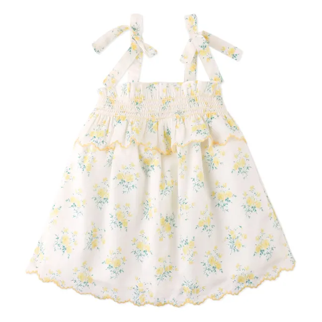 Robe Katie Fleurie Bébé | Blanc