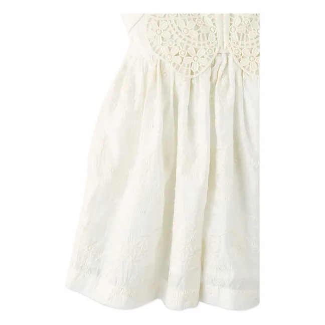 Robe Gabrielle Brodée | Blanc