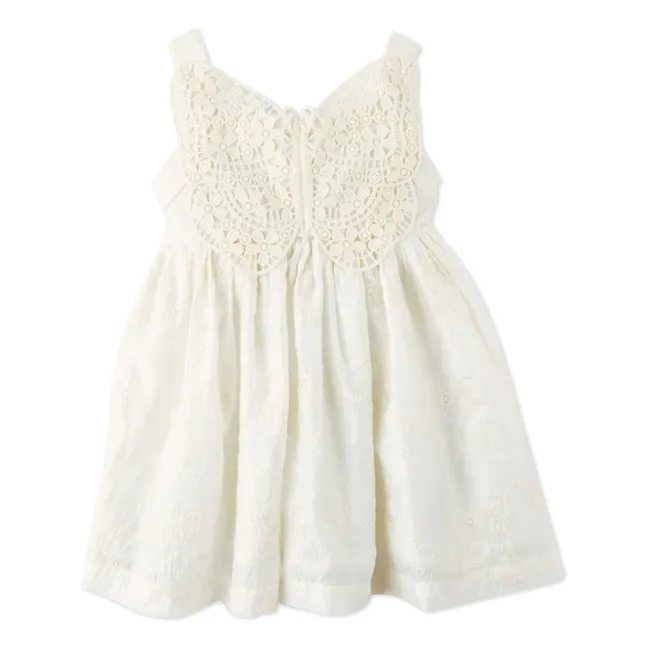 Robe Gabrielle Brodée | Blanc