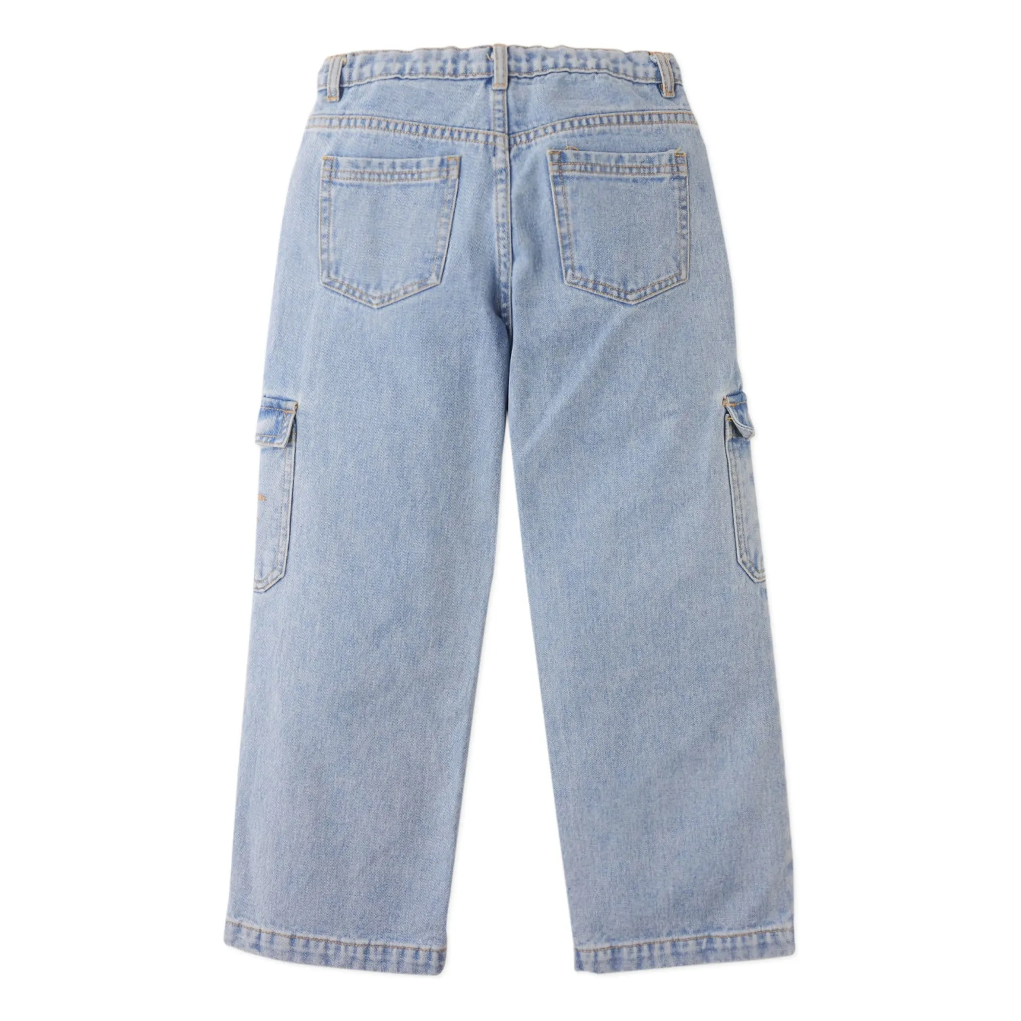 Jean Cargo Prim Banane | Bleu Clair- Image produit n°4
