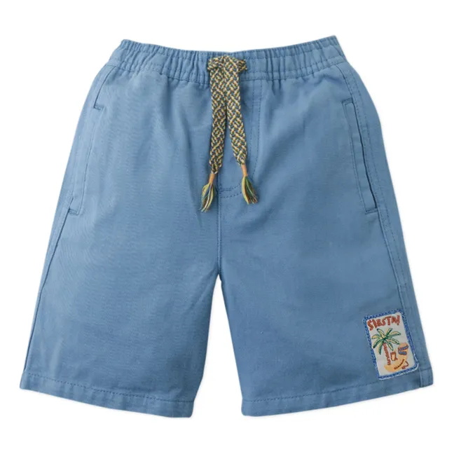 Bermuda Cosmo Banane Brodé | Bleu