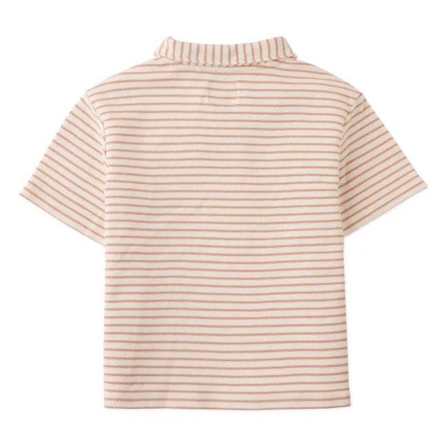 Polo Bruno Rayé Banane Twill | Ecru