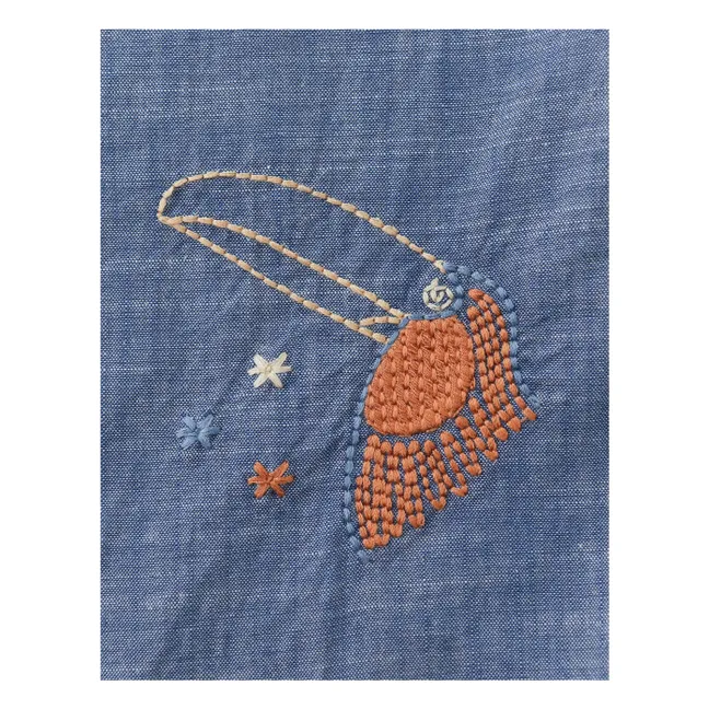 Chemise Lewis Brodée Chambray | Bleu