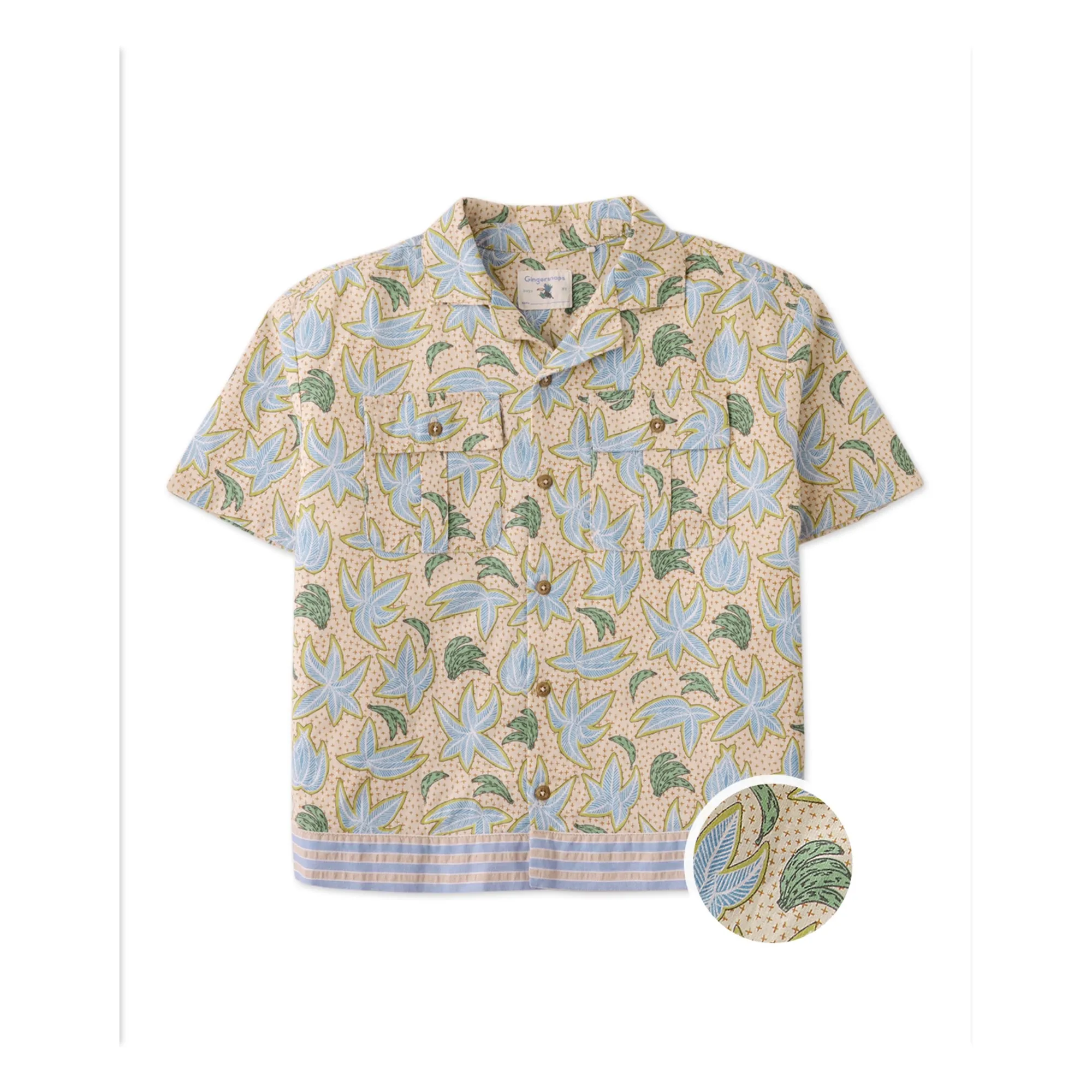 Chemise Bananes Lin | Beige- Image produit n°6