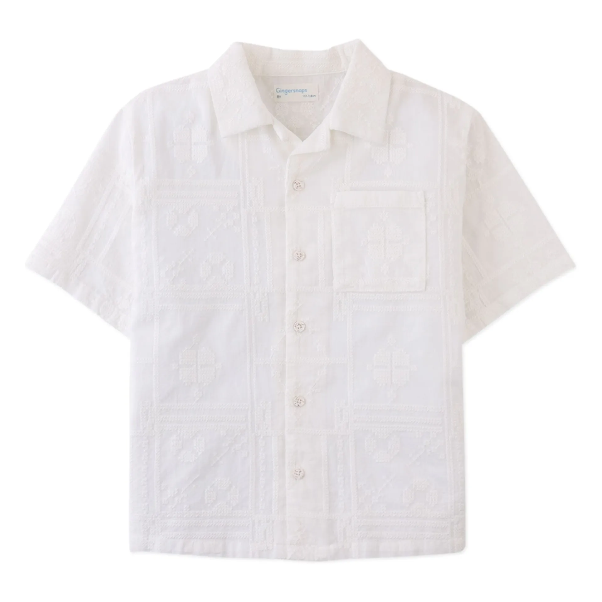 Chemise Timothy Brodée | Blanc- Image produit n°0