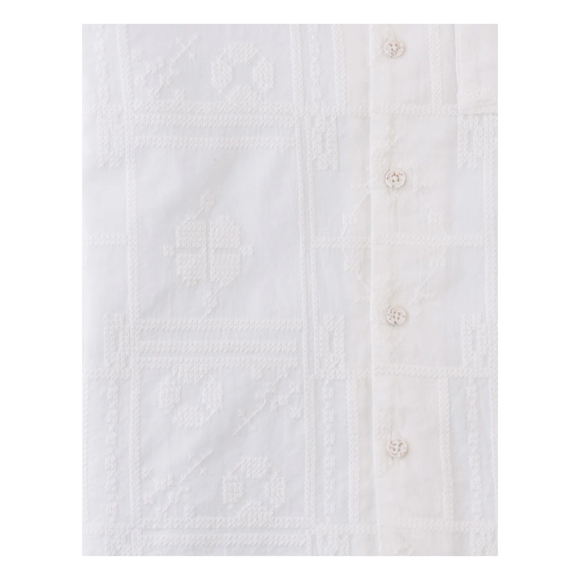 Chemise Timothy Brodée | Blanc- Image produit n°1