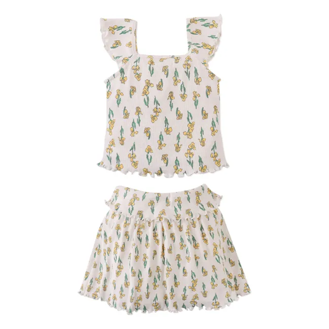Ensemble Cassandara Côtelé | Blanc