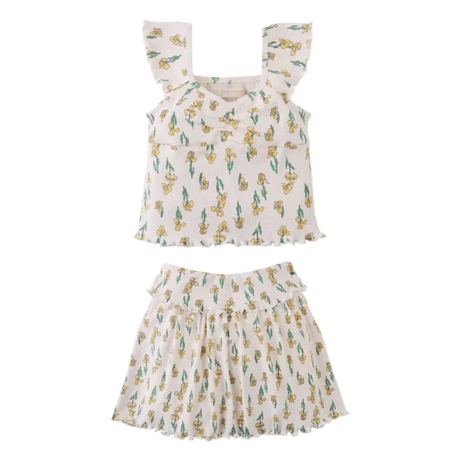 Ensemble Cassandara Côtelé | Blanc