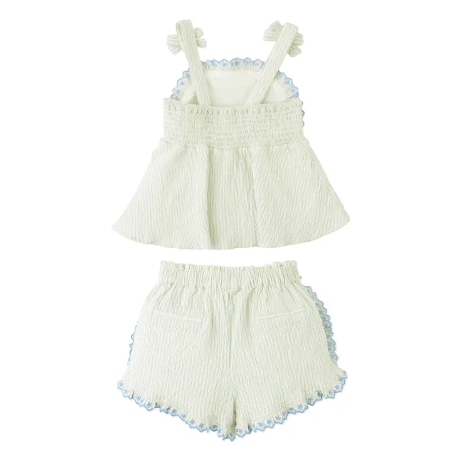 Isabel Striped Top and Shorts Set | Blue