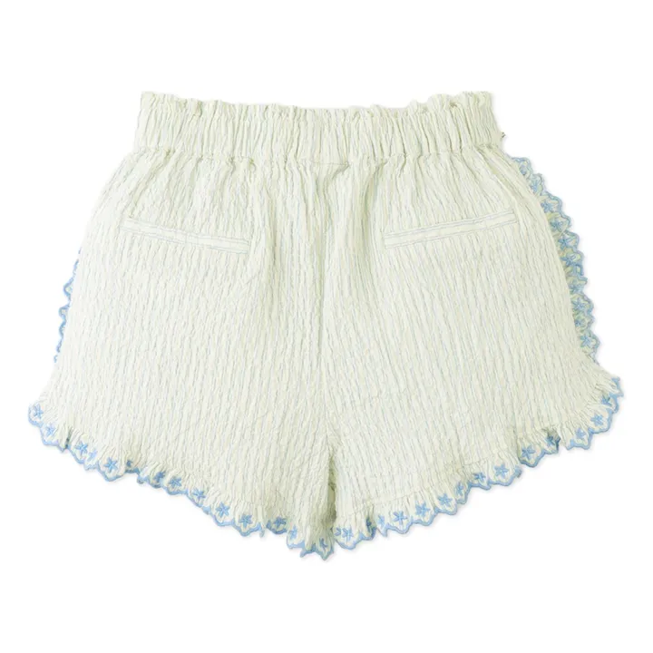 Conjunto de top y pantalón corto a rayas Isabel | Azul- Imagen del producto n°4