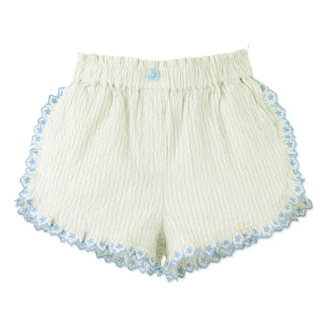 Conjunto de top y pantalón corto a rayas Isabel | Azul