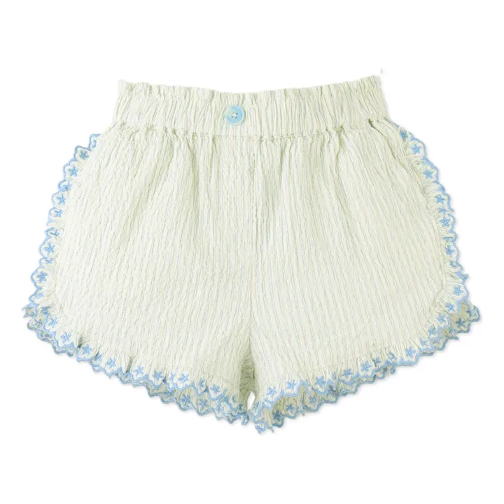 Conjunto de top y pantalón corto a rayas Isabel | Azul- Imagen del producto n°3