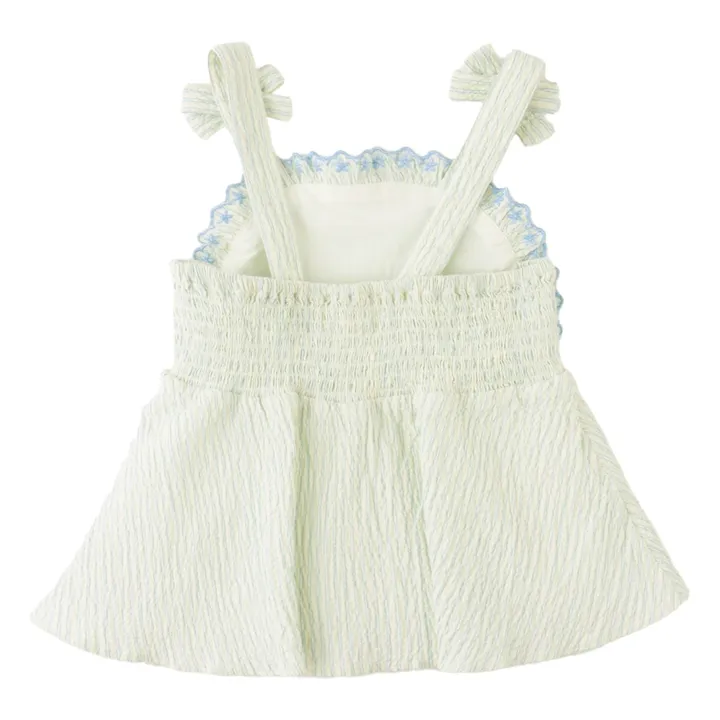 Conjunto de top y pantalón corto a rayas Isabel | Azul- Imagen del producto n°2