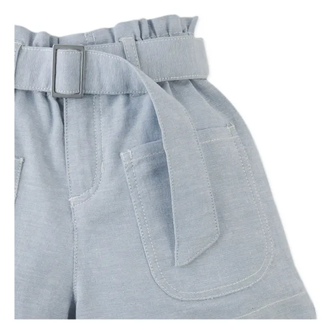 Short Ceinture Amara | Bleu Clair