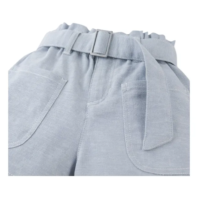 Short Ceinture Amara | Bleu Clair