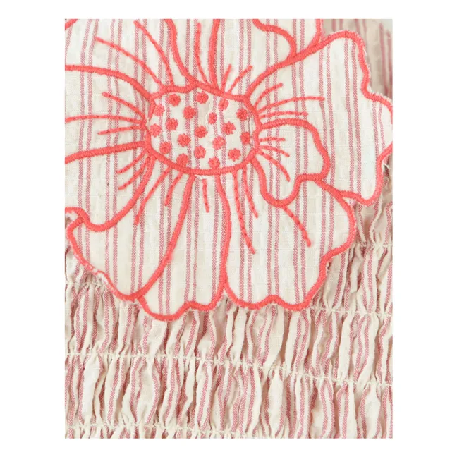 Top Froncé Josephine Fleurs | Rouge